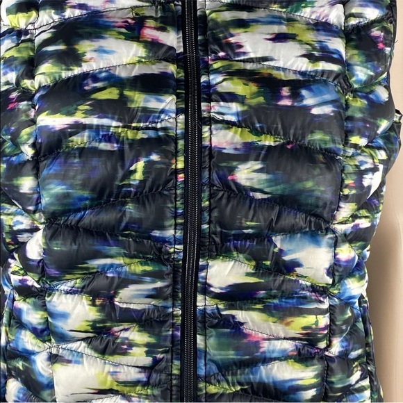 Tangerine Watercolor Floral Down Puffer Vest - Picture 7 of 12